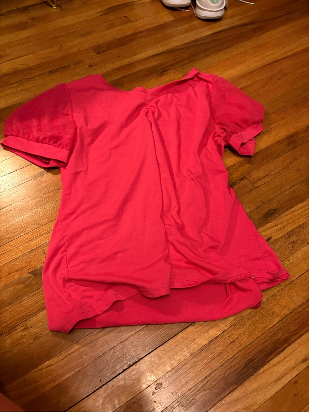 Women’s Pink Puff-Sleeve Top